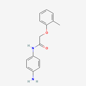 molecular formula C15H16N2O2 B2948375 N-(4-aminophenyl)-2-(2-methylphenoxy)acetamide CAS No. 313518-46-6