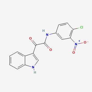 molecular formula C16H10ClN3O4 B2948376 N-(4-chloro-3-nitrophenyl)-2-(1H-indol-3-yl)-2-oxoacetamide CAS No. 1024255-49-9