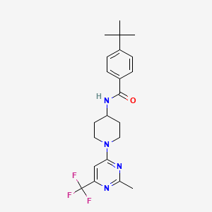 4-tert-butyl-N-{1-[2-methyl-6-(trifluoromethyl)pyrimidin-4-yl]piperidin-4-yl}benzamide