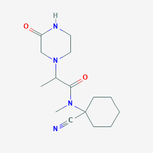 molecular formula C15H24N4O2 B2948383 N-(1-cyanocyclohexyl)-N-methyl-2-(3-oxopiperazin-1-yl)propanamide CAS No. 931602-05-0