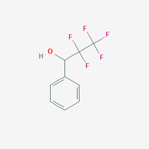 molecular formula C9H7F5O B2948394 2,2,3,3,3-Pentafluoro-1-phenylpropan-1-ol CAS No. 345-40-4