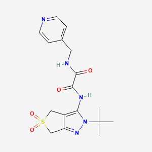 N1-(2-(tert-butyl)-5,5-dioxido-4,6-dihydro-2H-thieno[3,4-c]pyrazol-3-yl)-N2-(pyridin-4-ylmethyl)oxalamide
