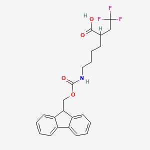 molecular formula C23H24F3NO4 B2948407 6-(9H-Fluoren-9-ylmethoxycarbonylamino)-2-(2,2,2-trifluoroethyl)hexanoic acid CAS No. 2287286-04-6