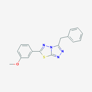 molecular formula C17H14N4OS B294841 3-(3-Benzyl[1,2,4]triazolo[3,4-b][1,3,4]thiadiazol-6-yl)phenyl methyl ether 