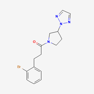 1-(3-(2H-1,2,3-triazol-2-yl)pyrrolidin-1-yl)-3-(2-bromophenyl)propan-1-one