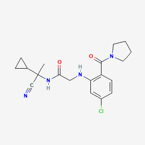 2-{[5-chloro-2-(pyrrolidine-1-carbonyl)phenyl]amino}-N-(1-cyano-1-cyclopropylethyl)acetamide