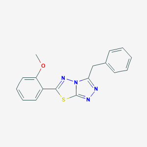 molecular formula C17H14N4OS B294842 3-Benzyl-6-(2-methoxyphenyl)[1,2,4]triazolo[3,4-b][1,3,4]thiadiazole 