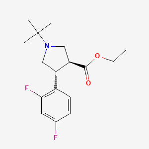 (3S,4R)-ethyl 1-(tert-butyl)-4-(2,4-difluorophenyl)pyrrolidine-3-carboxylate