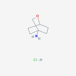 molecular formula C7H14ClNO B2948433 2-Oxabicyclo[2.2.2]octan-4-amine;hydrochloride CAS No. 2411312-48-4
