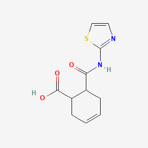molecular formula C11H12N2O3S B2948454 6-(1,3-Thiazol-2-ylcarbamoyl)cyclohex-3-ene-1-carboxylic acid CAS No. 19692-02-5