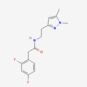 molecular formula C15H17F2N3O B2948455 2-(2,4-difluorophenyl)-N-(2-(1,5-dimethyl-1H-pyrazol-3-yl)ethyl)acetamide CAS No. 2034363-48-7