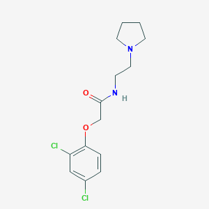 molecular formula C14H18Cl2N2O2 B294847 2-(2,4-dichlorophenoxy)-N-[2-(1-pyrrolidinyl)ethyl]acetamide 