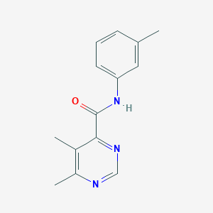 molecular formula C14H15N3O B2948474 5,6-Dimethyl-N-(3-methylphenyl)pyrimidine-4-carboxamide CAS No. 2380167-61-1