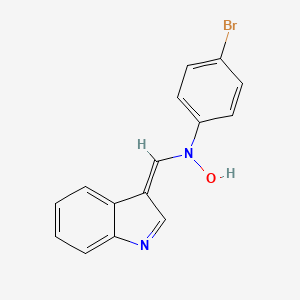 molecular formula C15H11BrN2O B2948487 (Z)-N-((1H-indol-3-yl)methylene)-4-bromoaniline oxide CAS No. 645348-95-4