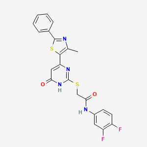 molecular formula C22H16F2N4O2S2 B2948494 3-(5-methyl-1,2,4-oxadiazol-3-yl)-N-(3-methylphenyl)benzenesulfonamide CAS No. 1115901-13-7