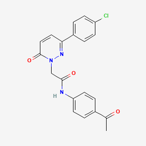 molecular formula C20H16ClN3O3 B2948505 N-(4-acetylphenyl)-2-[3-(4-chlorophenyl)-6-oxopyridazin-1-yl]acetamide CAS No. 899946-54-4