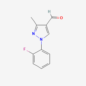 molecular formula C11H9FN2O B2948506 1-(2-fluorophenyl)-3-methyl-1H-pyrazole-4-carbaldehyde CAS No. 1152505-24-2