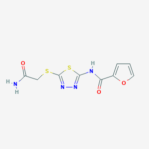 B2948508 N-[5-(2-amino-2-oxoethyl)sulfanyl-1,3,4-thiadiazol-2-yl]furan-2-carboxamide CAS No. 893350-00-0