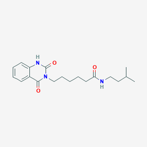 molecular formula C19H27N3O3 B2948531 6-(2,4-dioxo-1H-quinazolin-3-yl)-N-(3-methylbutyl)hexanamide CAS No. 896382-05-1
