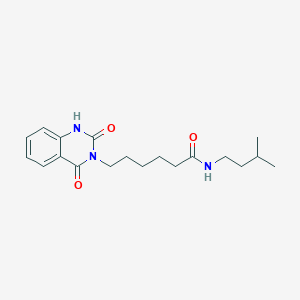 molecular formula C19H27N3O3 B2948531 6-(2,4-dioxo-1,2,3,4-tetrahydroquinazolin-3-yl)-N-(3-methylbutyl)hexanamide CAS No. 896382-05-1