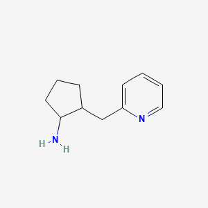molecular formula C11H16N2 B2948567 2-[(Pyridin-2-yl)methyl]cyclopentan-1-amine CAS No. 1368170-47-1