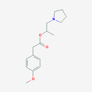 molecular formula C16H23NO3 B294859 1-Methyl-2-(1-pyrrolidinyl)ethyl (4-methoxyphenyl)acetate 