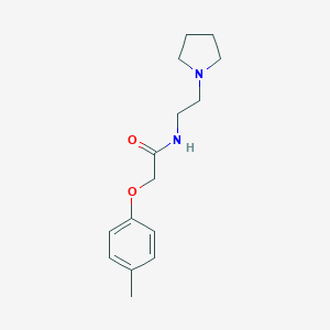 molecular formula C15H22N2O2 B294860 2-(4-methylphenoxy)-N-[2-(pyrrolidin-1-yl)ethyl]acetamide 