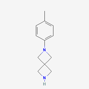 molecular formula C12H16N2 B2948601 2-(4-Methylphenyl)-2,6-diazaspiro[3.3]heptane CAS No. 1824314-75-1