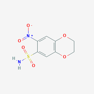 molecular formula C8H8N2O6S B2948608 7-nitro-2H,3H-benzo[e]1,4-dioxin-6-sulfonamide CAS No. 5279-55-0