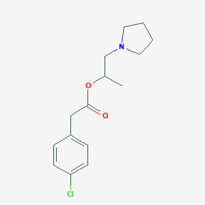 1-(Pyrrolidin-1-yl)propan-2-yl (4-chlorophenyl)acetate