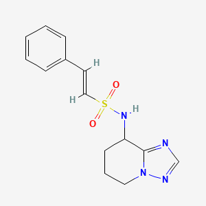 (E)-2-Phenyl-N-(5,6,7,8-tetrahydro-[1,2,4]triazolo[1,5-a]pyridin-8-yl)ethenesulfonamide