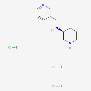 molecular formula C11H20Cl3N3 B2948625 (S)-N-(Pyridin-3-ylmethyl)piperidin-3-amine trihydrochloride CAS No. 1286208-56-7