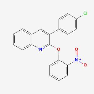 B2948629 3-(4-Chlorophenyl)-2-(2-nitrophenoxy)quinoline CAS No. 478260-80-9