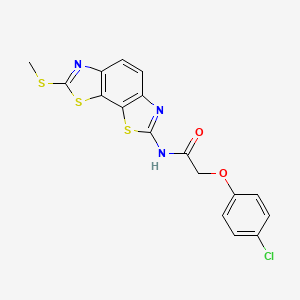 B2948644 2-(4-chlorophenoxy)-N-(2-methylsulfanyl-[1,3]thiazolo[4,5-g][1,3]benzothiazol-7-yl)acetamide CAS No. 477503-57-4