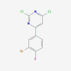 B2948646 4-(3-Bromo-4-fluorophenyl)-2,6-dichloropyrimidine CAS No. 1494714-54-3