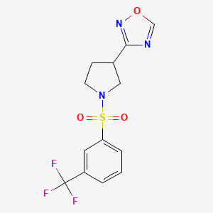B2948655 3-(1-((3-(Trifluoromethyl)phenyl)sulfonyl)pyrrolidin-3-yl)-1,2,4-oxadiazole CAS No. 2034277-57-9