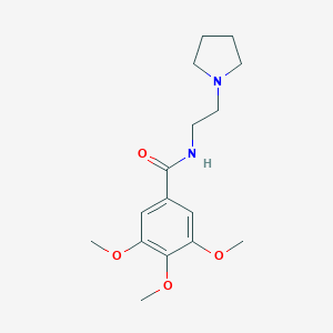3,4,5-trimethoxy-N-[2-(1-pyrrolidinyl)ethyl]benzamide