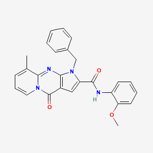 B2948665 1-benzyl-N-(2-methoxyphenyl)-9-methyl-4-oxo-1,4-dihydropyrido[1,2-a]pyrrolo[2,3-d]pyrimidine-2-carboxamide CAS No. 896834-96-1