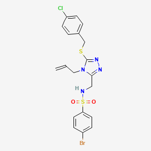 N-({4-allyl-5-[(4-chlorobenzyl)sulfanyl]-4H-1,2,4-triazol-3-yl}methyl)-4-bromobenzenesulfonamide