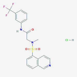 2-(N-Methylisoquinoline-5-sulfonamido)-N-[3-(trifluoromethyl)phenyl]acetamide hydrochloride