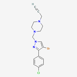 1-{[4-bromo-3-(4-chlorophenyl)-1H-pyrazol-1-yl]methyl}-4-(prop-2-yn-1-yl)piperazine