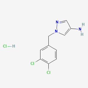 molecular formula C10H10Cl3N3 B2948687 1-(3,4-Dichlorobenzyl)-1H-pyrazol-4-amine hydrochloride CAS No. 1035225-28-5