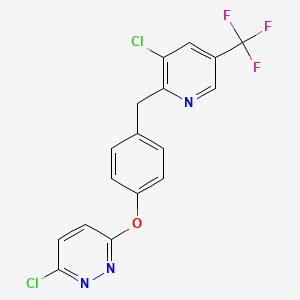 3-Chloro-6-(4-{[3-chloro-5-(trifluoromethyl)-2-pyridinyl]methyl}phenoxy)pyridazine