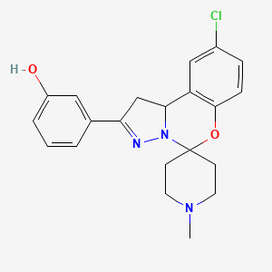 3-(9-Chloro-1'-methyl-1,10b-dihydrospiro[benzo[e]pyrazolo[1,5-c][1,3]oxazine-5,4'-piperidin]-2-yl)phenol