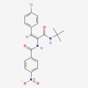 N-(1-Tert-butylcarbamoyl-2-(4-chloro-phenyl)-vinyl)-4-nitro-benzamide