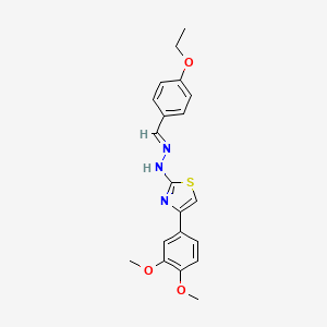 B2948713 (Z)-4-(3,4-dimethoxyphenyl)-2-((E)-(4-ethoxybenzylidene)hydrazono)-2,3-dihydrothiazole CAS No. 1322209-61-9