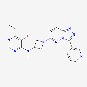 B2948716 6-Ethyl-5-fluoro-N-methyl-N-[1-(3-pyridin-3-yl-[1,2,4]triazolo[4,3-b]pyridazin-6-yl)azetidin-3-yl]pyrimidin-4-amine CAS No. 2379952-26-6