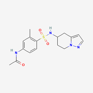 N-(3-methyl-4-(N-(4,5,6,7-tetrahydropyrazolo[1,5-a]pyridin-5-yl)sulfamoyl)phenyl)acetamide