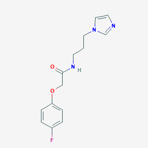 2-(4-fluorophenoxy)-N-[3-(1H-imidazol-1-yl)propyl]acetamide