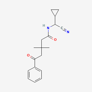 molecular formula C18H22N2O2 B2948742 N-[cyano(cyclopropyl)methyl]-3,3-dimethyl-5-oxo-5-phenylpentanamide CAS No. 1825557-99-0